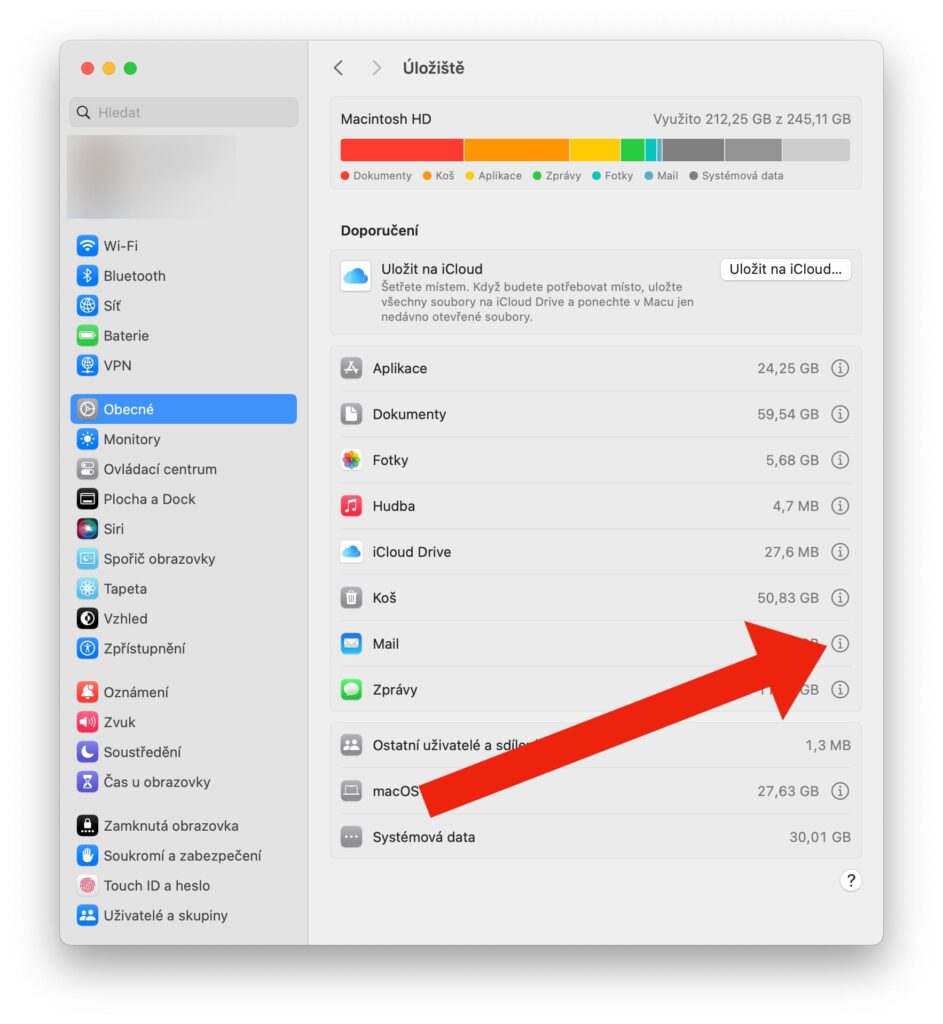 Jak uvolnit místo v MacBooku