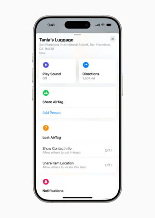 AirTag sdílení polohy